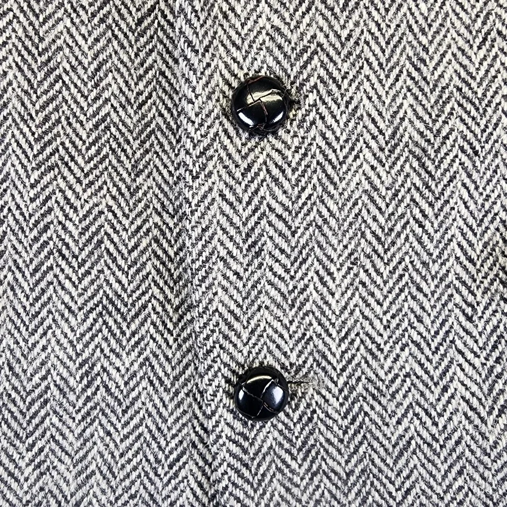 Stafford Harris Tweed Mens 42R Gray Blazer Sports Coat Wool Herringbone **READ**